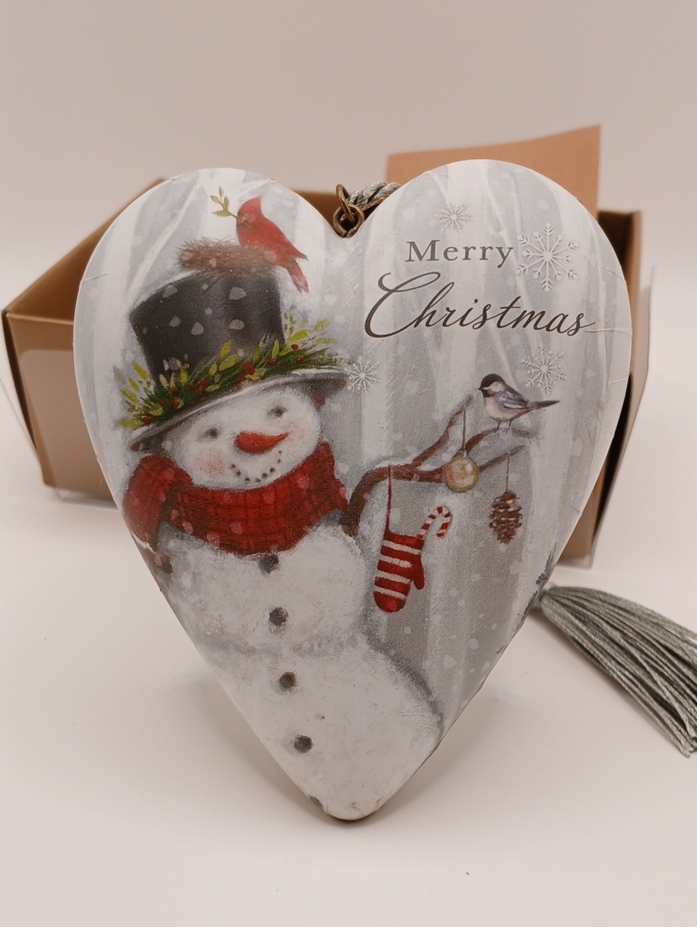 Demdaco Art Hearts Merry Christmas Snowman
